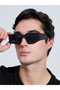 Black Triangle Frame Sunglasses - 2