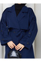 Women's Oversize Buttoned Hijab Trench Coat Rc3111 - 8
