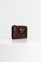 Womesy Genuine Leather Stitched Card Holder Brown - 2