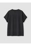 Vizyon New Season Black Large Size 100% Cotton Women's T-Shirt - 5