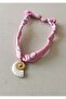 Pink Patterned Fabric Seashell Figured Necklace - 2