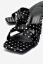 Women's Cross-Strapped Polka Dot Heeled Slippers Lorena - 4