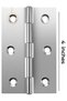 Cabinet Hinge Metal Hinges Door Hinge Folding Butt Hinges for Cupboard Cabinet Windows Door with Screws (Pack Of 12, 4 INCH) - 3