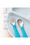 Stainless Steel Fork Spoon Set Soft Blue - 4