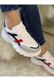 Daily Women's Sneaker Thick High Sole Lace Up Comfortable Tiger Stripe Sports Shoes 032 - 4