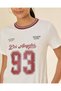 Women Ivory Ringer Graphic T Shirt - 4