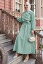 Layered Detailed Elastic Waist Belted Dress Mint Hm2947 - 6