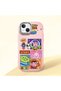 Pink Silicone Case with Shock-Absorbing Camera Protections Compatible with iPhone 15 Plus/14 Plus