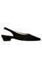 Black Suede Women's Heeled Shoes - 2