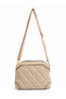 Women's Adjustable Cross Strap 4 Compartment Shoulder and Crossbody Bag Sand Satin - 3