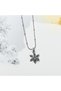 Necklace 316L Stainless Steel Women's Necklace Rotating End Silver Color Snowflake Stone Necklace Stylish Elegant Steel Necklace 316L Steel Necklace Women's Steel Necklace Silver Color Necklace Stone Necklace Elegant Necklace Jewelry Gift Necklace - 4