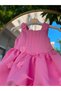 Girl's Pink Floral Balloon Puffy Birthday Evening Dress - 7