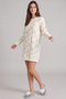 Sheep Print Fleece Nightdress with Long Sleeves - 2