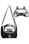 A+ Premium Quality Men's Black Gamer Primary School Orthopedic 3-Piece Set with Pen Holder, Foil-Lined Lunch Bag, 3 Compartments 514 - 8