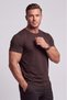 Men's Slim Fit Crew Neck Short Sleeve Cotton T-Shirt Bitter Coffee - 2