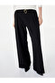 Accessory Belt Detailed Wide Leg Palazzo Trousers with Pockets - 4