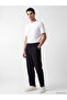 Navy Blue Relax Fit Gabardine Men's Pleated Trousers - 2