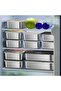5-piece stainless steel food storage box set in silver - 4