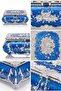 Silver Plated Embossed Rose Pattern Mirrored Jewelry Box - 5