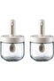Two-piece telescopic seasoning container set, white