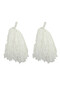 1 pair (2 pieces) white color 23 april show pom pom - 2