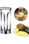 Pineapple corer and slicer, stainless steel, 8cm diameter, easy to clean, silver.