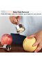 Fruit pitter set (2 pieces), press and rotate, suitable for zucchini, silver. - 3