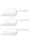 Ice cream scoop set (3 pieces), matte plastic, suitable for flour-based snacks, white.