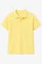 Children's Unisex Light Yellow 2-Piece Polo Collar School T-Shirt Set Short Sleeve + Long Sleeve 100% Cotton Lakos Fabric - 8