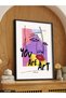 Linear Colorful Portrait One Piece Wooden Framed Painting - 2