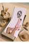 Retro Pink Disco Woman Figured Patterned 70X150 Beach Towel - Digital Printed Colorfast Bath Towel