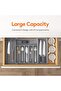 Silverware Organizer, Expandable Utensil Tray for Drawer, Adjustable Flatware and Cutlery Ho - 2