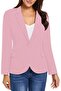Women's Long Sleeve Formal Notch Lapel Button Down Blazer Pockets Jacket - 7