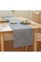 Home linen table runner, 30x180 cm, exquisite handmade coffee table runner - dark gray. - 5