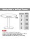 3D round elastic tablecloth, round tablecloth, elastic tablecloth, non-slip round tablecloth protector, washable, home, hotel, re... - 3