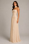 Drapeli Strapless Long Chiffon Evening Dress - 2
