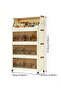 Storage Cabinet with Wheels. Multi-layer Stackable StorageOrganizer with Magnetic Doors for Home Bedroom Kitchen - 2