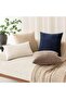 Pack of 2 Soft Textured Throw Decorative Pillow Covers Square Accent Solid Cushion Cover - 7