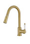 Matte Gold Spiral Sink Faucet Matte Gold Extending System Fixture Vintage Design - 2