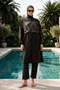 Parachute Full Covered Hijab Swimsuit 2451 Berfin Black