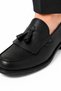 Unisex Black Tasseled Corcik Loafer Shoes Laceless Classic Daily Stylish Shoes - 5