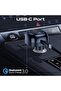 شاحن سيارة متعدد المنافذ بقوة 62 واط مع كابل USB-C قابل للسحب ومنفذ USB-C، يدعم الشحن السريع من كوالكوم - 3