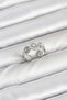Brass Silver Color Clover Model Women's Ring