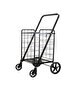 Heavy-Duty Foldable Shopping Cart Trolley Iron Mesh Pull Basket