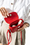 Red Adjustable Knot Detail Strap Women's Crossbody Bag - 3