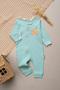 100% Cotton Girls' Baby Sleeping Bag Without Booties, Bird Patterned, Zippered - 3