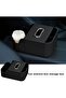 Car Armrest Storage Box Organiser, Car tissue box, Black PU Leather Console Organizer with Large Cap - 4