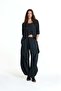 Black Baggy Pants with Stitching Detail 19029