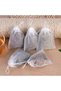 100 cooking spice bags, 10 x 8 cm cotton bags with drawstring, reusable; empty tea bags; gauze bags for cooking soups and loose tea. - 4