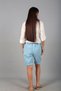 Women's Lycra Italian Cotton Shorts with Elastic Waist and Pockets - 4